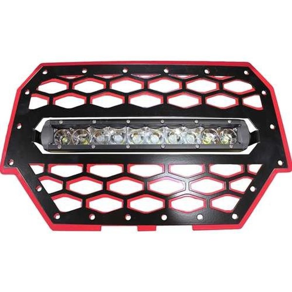 Aftermarket Polaris RZR 9001000 Red Grille LED 10 Light Bar Kit 2703-KM